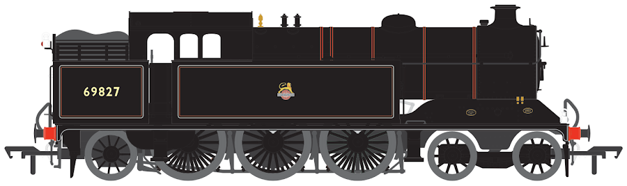 Robinson A5 (GCR Class 9N) 4-6-2 BR Black (Early Emblem) No.69827 Steam Tank Locomotive