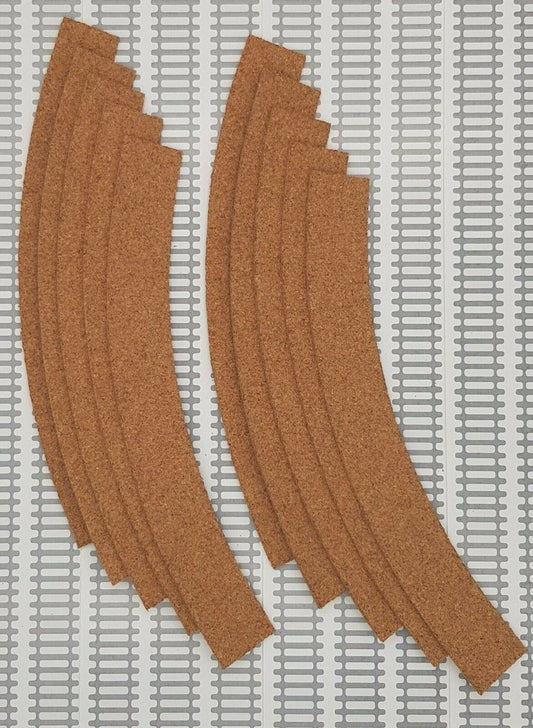 Cork track Underlay - Double Curve 1st Radius - Pack of 10