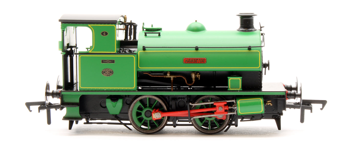 Hawthorn Leslie 0-4-0 Green Lined Yellow `Asbestos' 4 - Steam Tank Locomotive - DCC Fitted