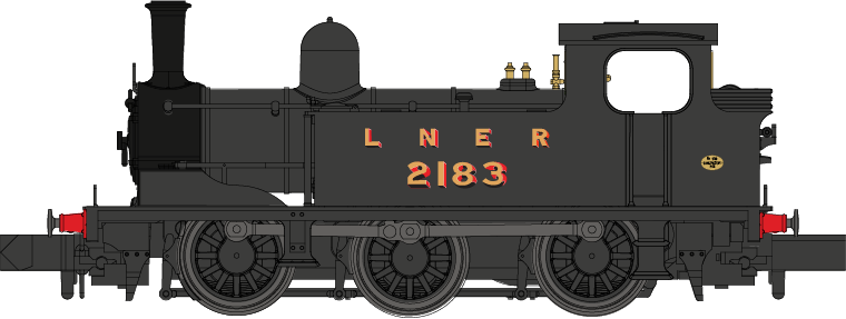 J72 0-6-0 2183 LNER Pre War Unlined Black Steam Tank Locomotive