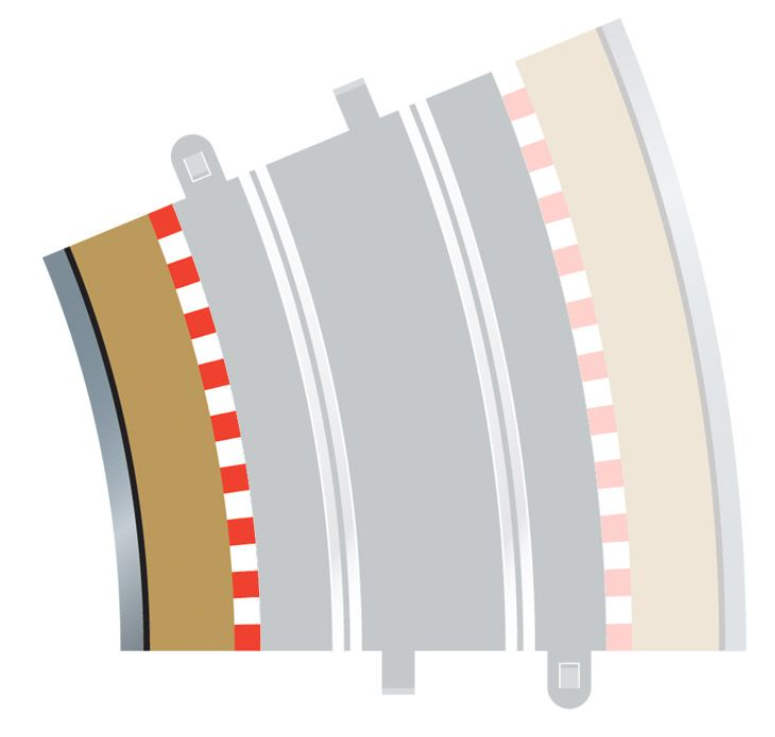 Radius 4 Curve Inner Borders 22.5° x 4