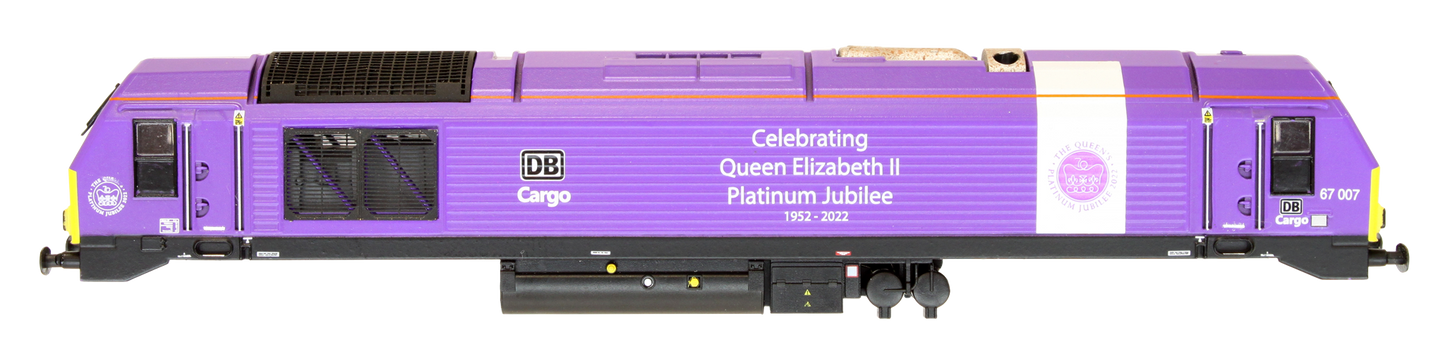 Class 67 DB Cargo 'Celebrating Queen Elizabeth II Platinum Jubilee' 67007 Diesel Locomotive