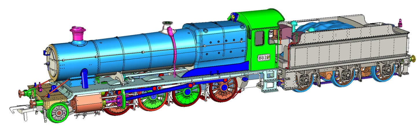 Class 28xx / 2884 3819 GWR Green 2-8-0 Steam Locomotive