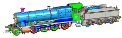 Class 28xx / 2884 3819 GWR Green 2-8-0 Steam Locomotive