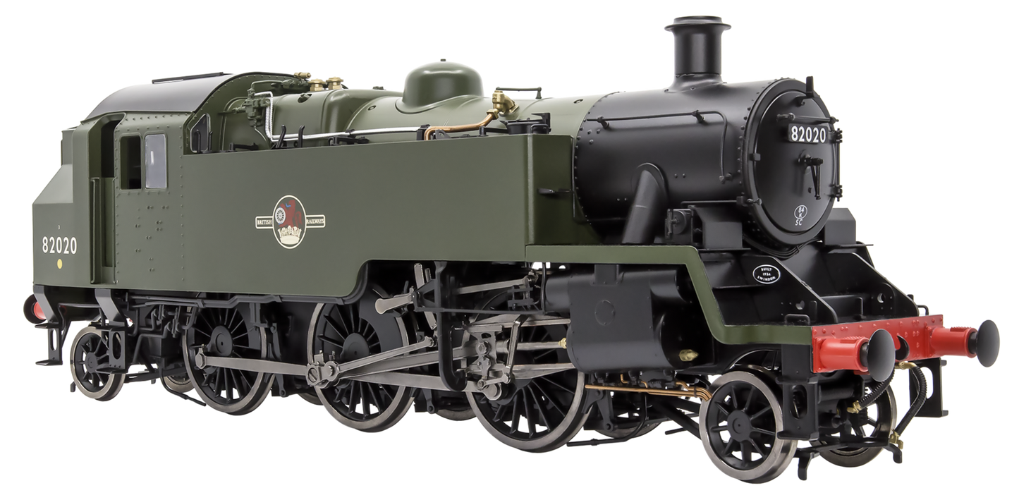 British Railways Standard 3MT 2-6-2T Green Late Crest 82020 - Steam Tank Locomotive