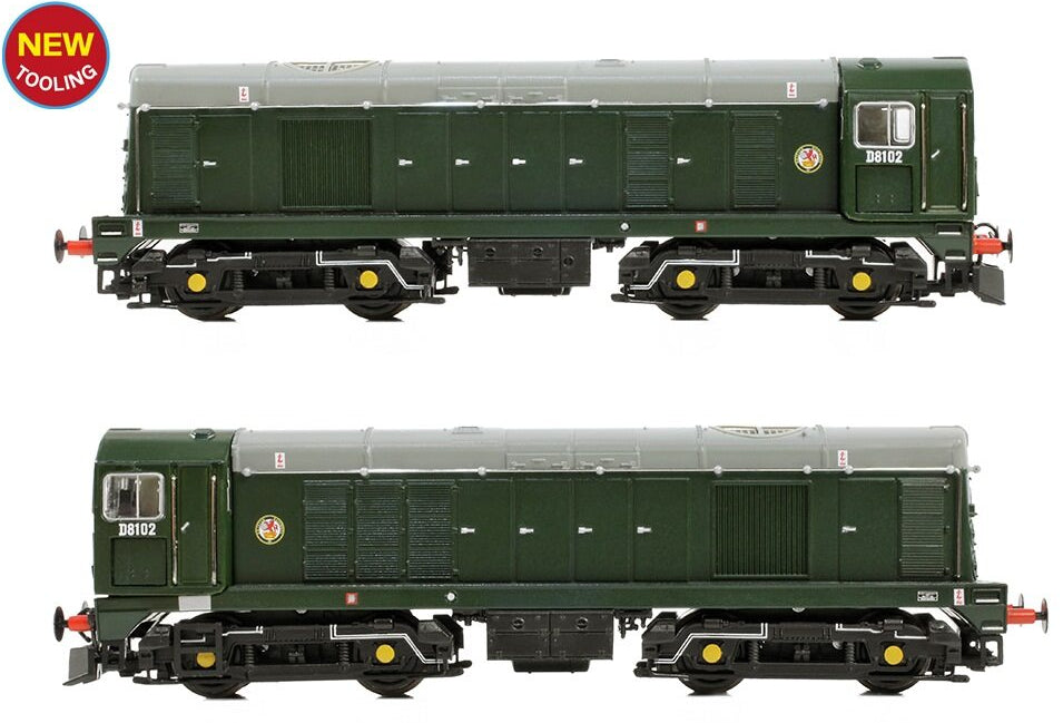 371-030B Class 20/0 Disc Headcode & Tablet Catcher Recess D8102 BR Green (Roundel) Diesel Locomotive
