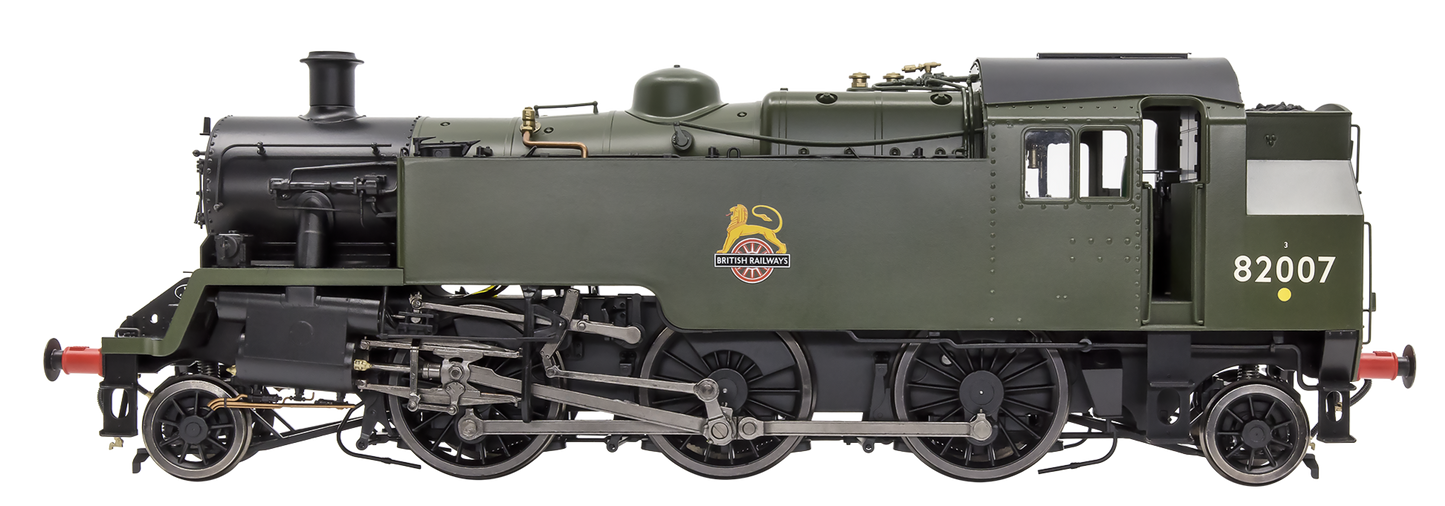 British Railways Standard 3MT 2-6-2T Green Early Crest 82007 - Steam Tank Locomotive