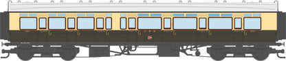 4P-021-203 Corridor GWR Toplight 1930 Chocolate & Cream Twin Cities Composite RH 6941