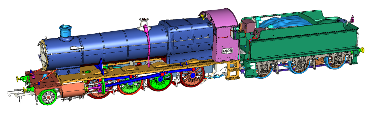 Class 28xx / 2884 2804 Great Western Green 2-8-0 Steam Locomotive