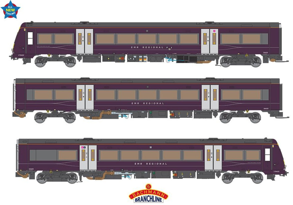 35-626 Class 170/4 3-Car DMU 170420 East Midland Railways (EMR Regional)