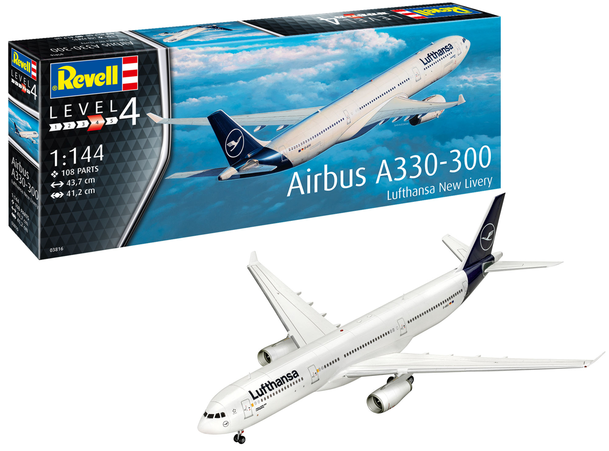 Airbus A330-300 Lufthansa New Livery (1:144 Scale) Model Kit