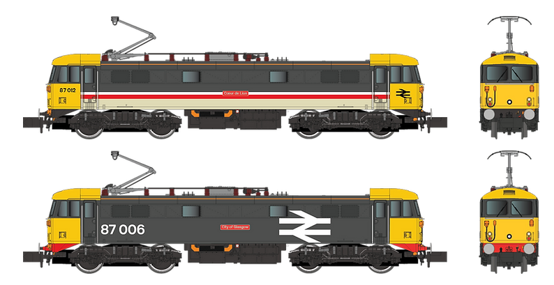 Class 87 Twin Pack City of Glasgow 87006 & Coeur de Lyon 87012 Electric Locomotive