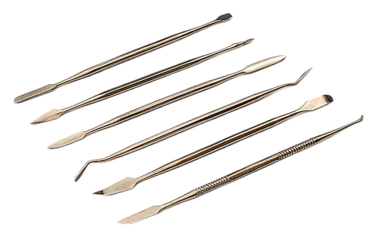 6pc Stainless Steel Sculpting Tool Set in wallet