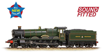 GWR 'Modified Hall' 6960 'Raveningham Hall' GWR Lined Green (GW Crest) Steam Locomotive - DCC Sound