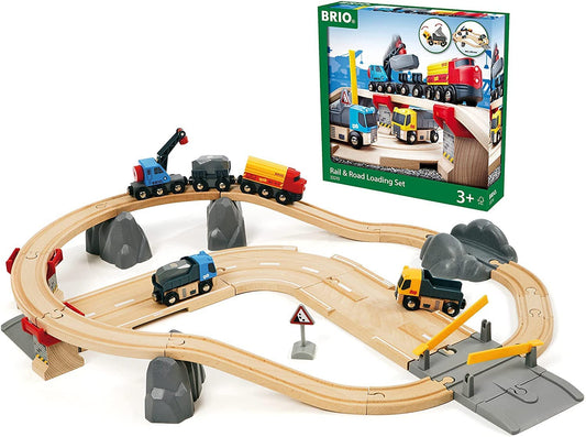 BRIO WORLD - Rail & Road Loading Set