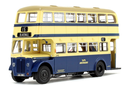 Pre-Owned Deluxe Edition West Midlands PTE (WMPTE) Oxford Blue and Cream with Khaki Roof Guy Arab IV with Metro-Cammell body - Fleet No.2995 - 15 Blakenall - Licence No. JOJ 995