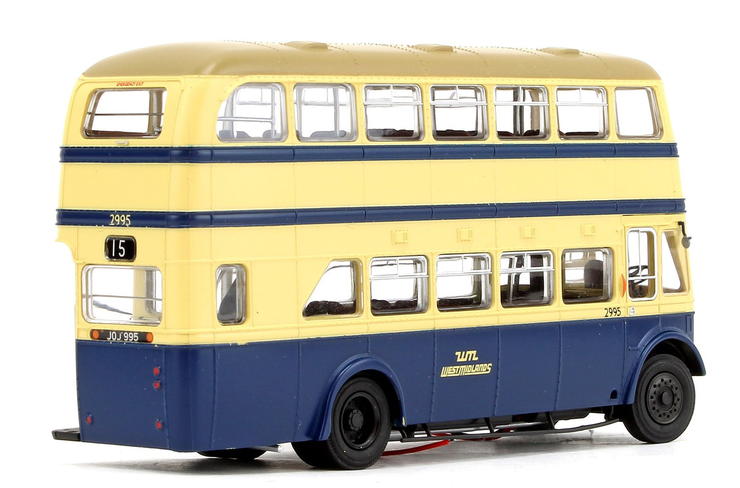 Pre-Owned Deluxe Edition West Midlands PTE (WMPTE) Oxford Blue and Cream with Khaki Roof Guy Arab IV with Metro-Cammell body - Fleet No.2995 - 15 Blakenall - Licence No. JOJ 995