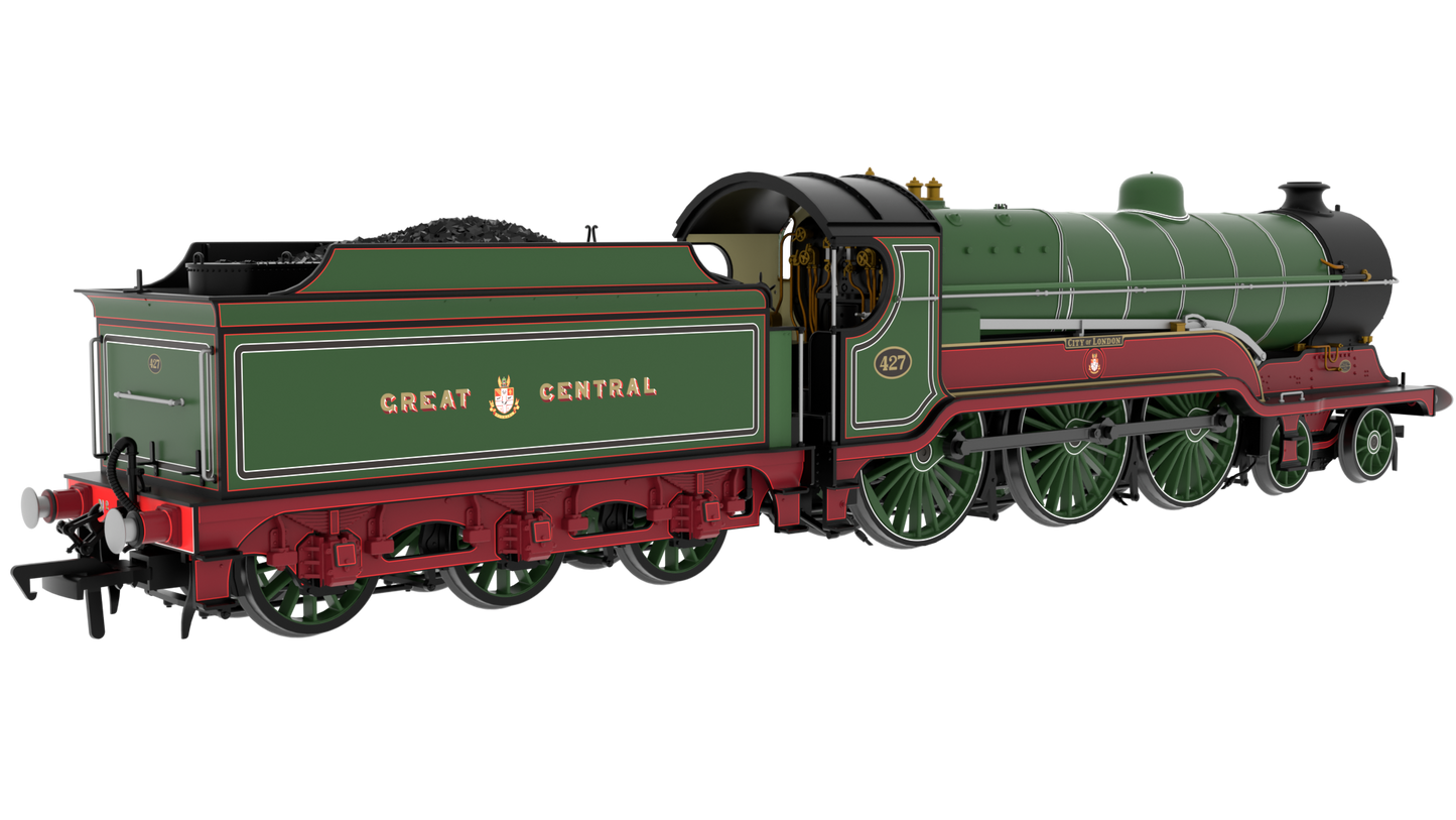 812503 GCR Class 1 4-6-0 No.427 'City of London' - GCR Lined Green Steam Locomotive - DCC Sound