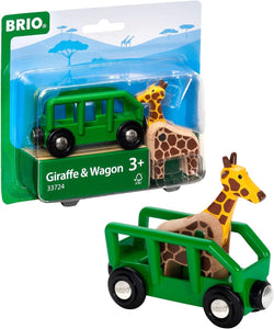 BRIO WORLD - Giraffe and Wagon for Railway