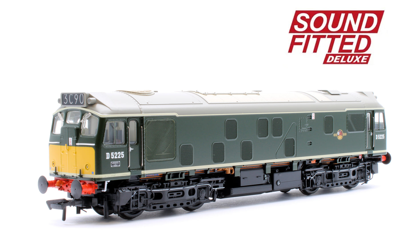 Class 25/1 D5225 BR Green (Small Yellow Panels) Diesel Locomotive - DCC Sound Deluxe