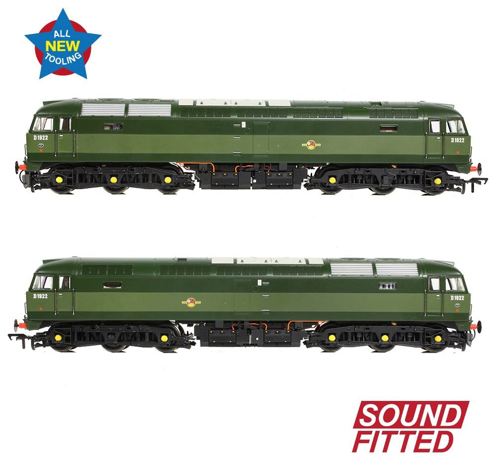 Class 47/0 D1922 BR Two-Tone Green (Small Yellow Panels) Diesel Locomotive - DCC Sound