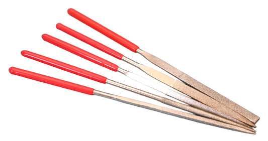 5pc Diamond Needle File Set with soft grip handles