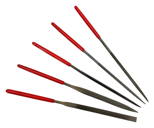 5pc Steel Standard Needle Files in Wallet