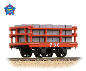 Dinorwic Slate Wagon with sides Red (With Load)
