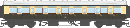 4P-021-201 GWR Corridor Toplight 1930 Chocolate & Cream Twin Cities All Third 2573