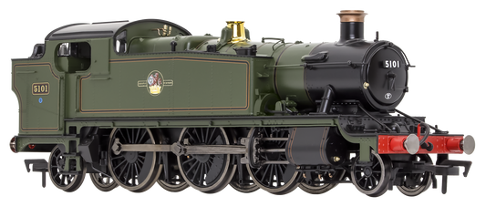 Large Prairie 5101 Lined BR Green Late Crest Steam Locomotive