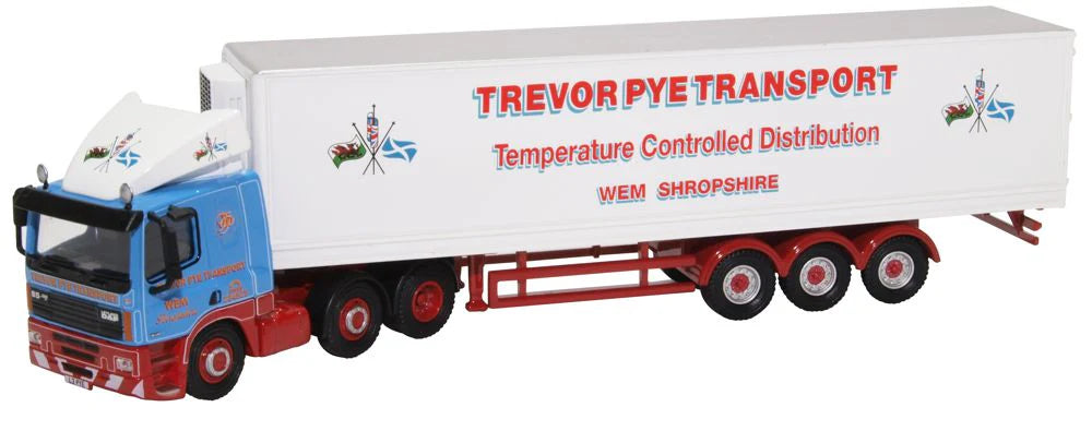 Parcelforce Trailer Oxford Diecast 76DAF004 Leyland DAF FT85 Short Fridge Trailer – Rails