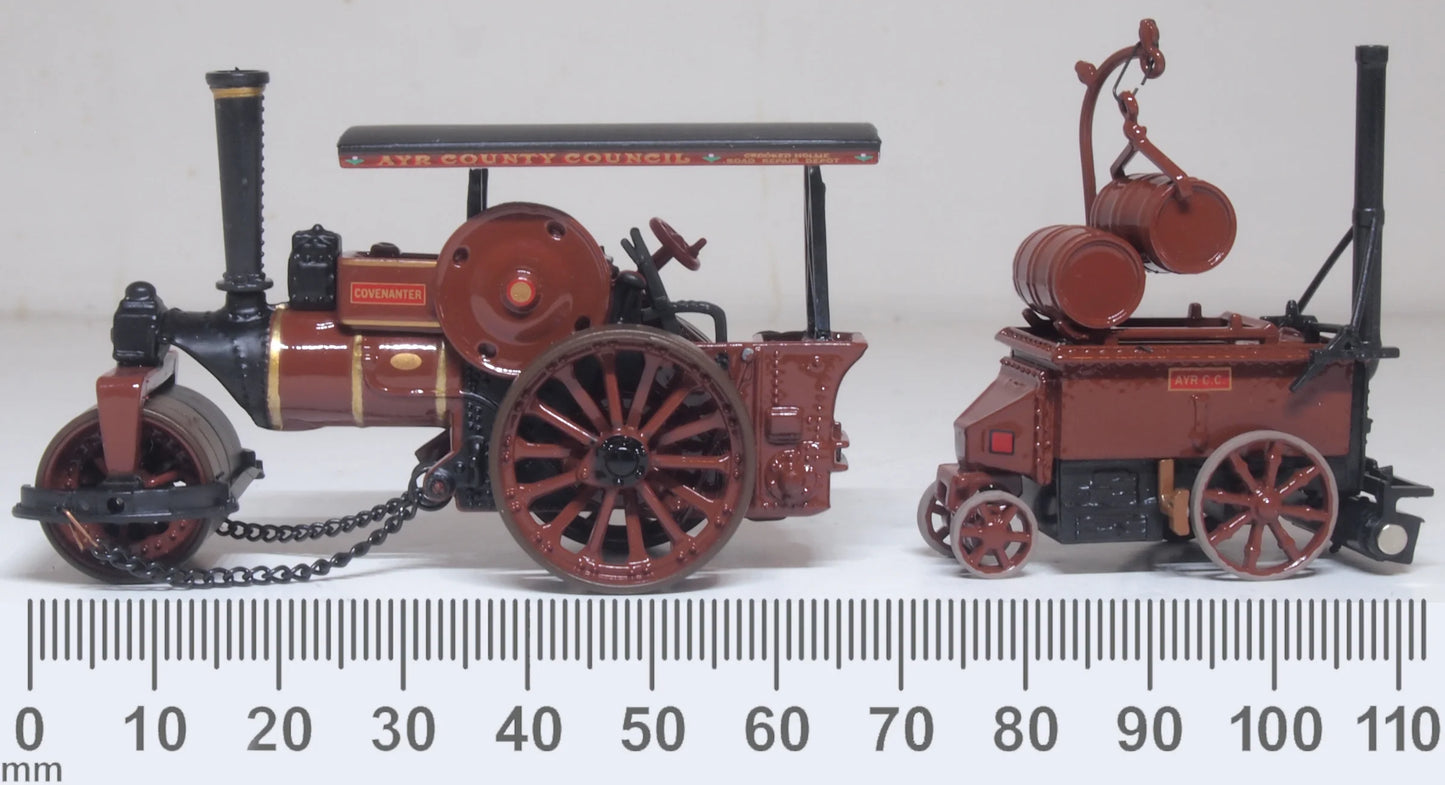 76FSR007 Fowler Steam Roller & Coleman Flapper Covenanter/Ayr County Council