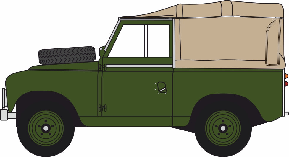 76LR2S008 Land Rover Series II SWB Canvas Bronze Green