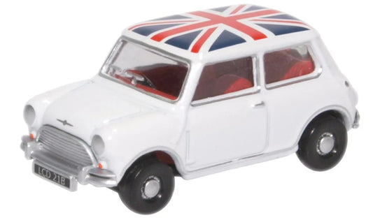 Austin Mini Cooper White Union Flag
