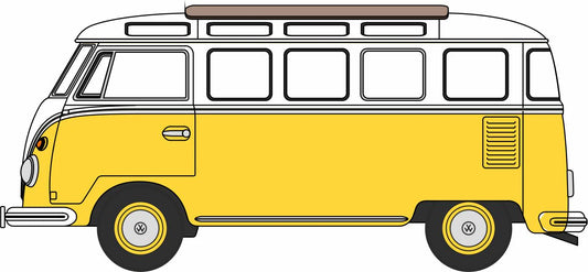 VW T1 Samba Bus Yellow/White