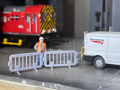 OO Gauge Work Barriers (Pack of 5) - Unpainted