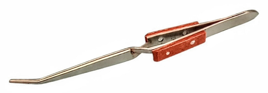 Self Closing Tweezer Curved Insulated Handles - 6.5 inch