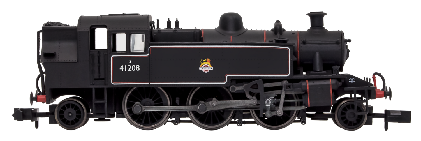 Ivatt 2-6-2T 41208 BR Early Crest Lined Black - DCC Fitted
