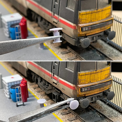 OO Gauge Round Buffers (Pack of 8) - Unpainted