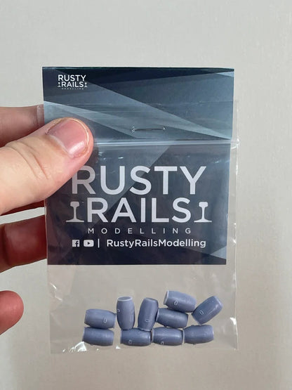 OO Gauge Chemical Drums (Pack of 10) - Unpainted