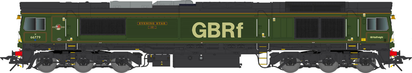 Class 66 779 'Evening Star' GBRF BR Green livery Diesel Locomotive - DCC Sound