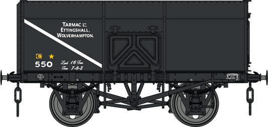 14T Slope Sided Mineral Wagon Black 550 Tarmac