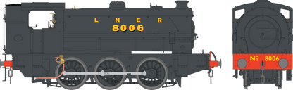 J94 Austerity LNER Black 8006 0-6-0 locomotive - DCC Fitted