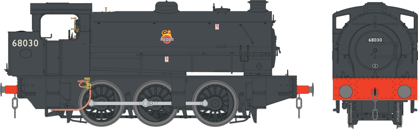 J94 Austerity  BR Black Early Crest 68030 0-6-0 locomotive - DCC Fitted