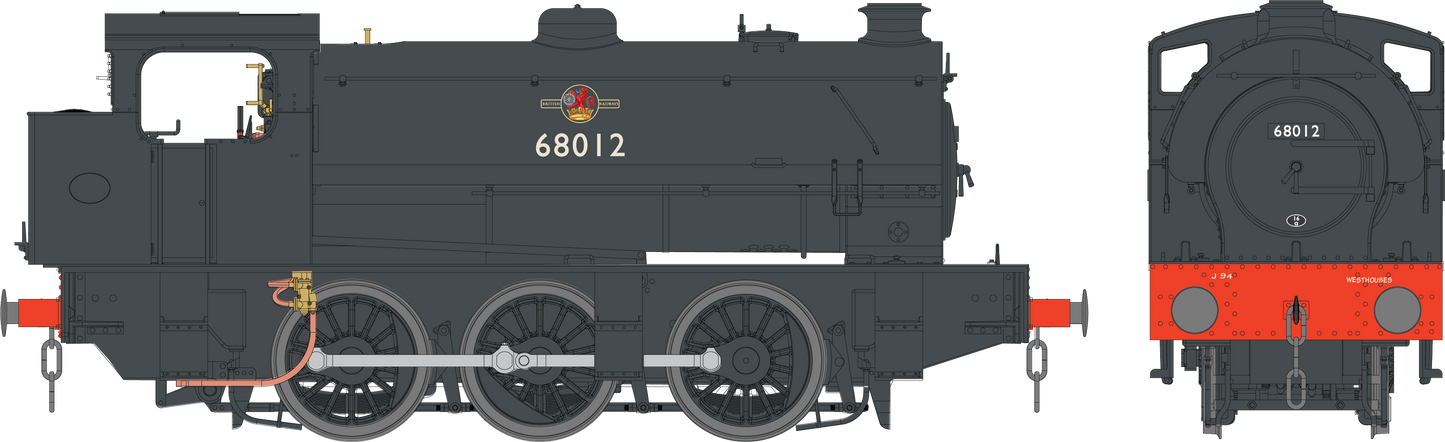 J94 Austerity BR Black Late Crest 68012 0-6-0 locomotive