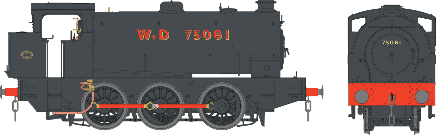 J94 Austerity WD Black 75061 0-6-0 locomotive