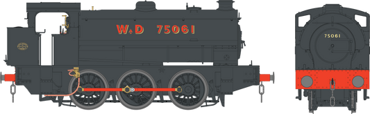 J94 Austerity WD Black 75061 0-6-0 locomotive - DCC Fitted