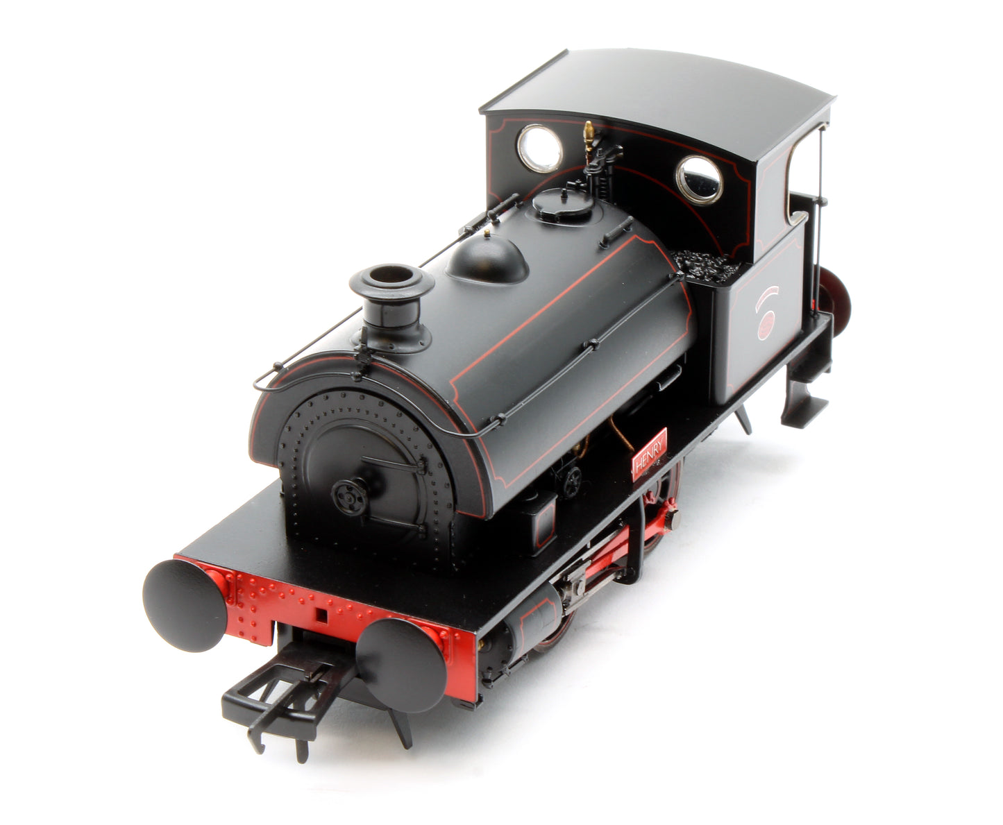 Hawthorn Leslie 0-4-0 Black Lined Red `Henry' - Steam Tank Locomotive - DCC Fitted