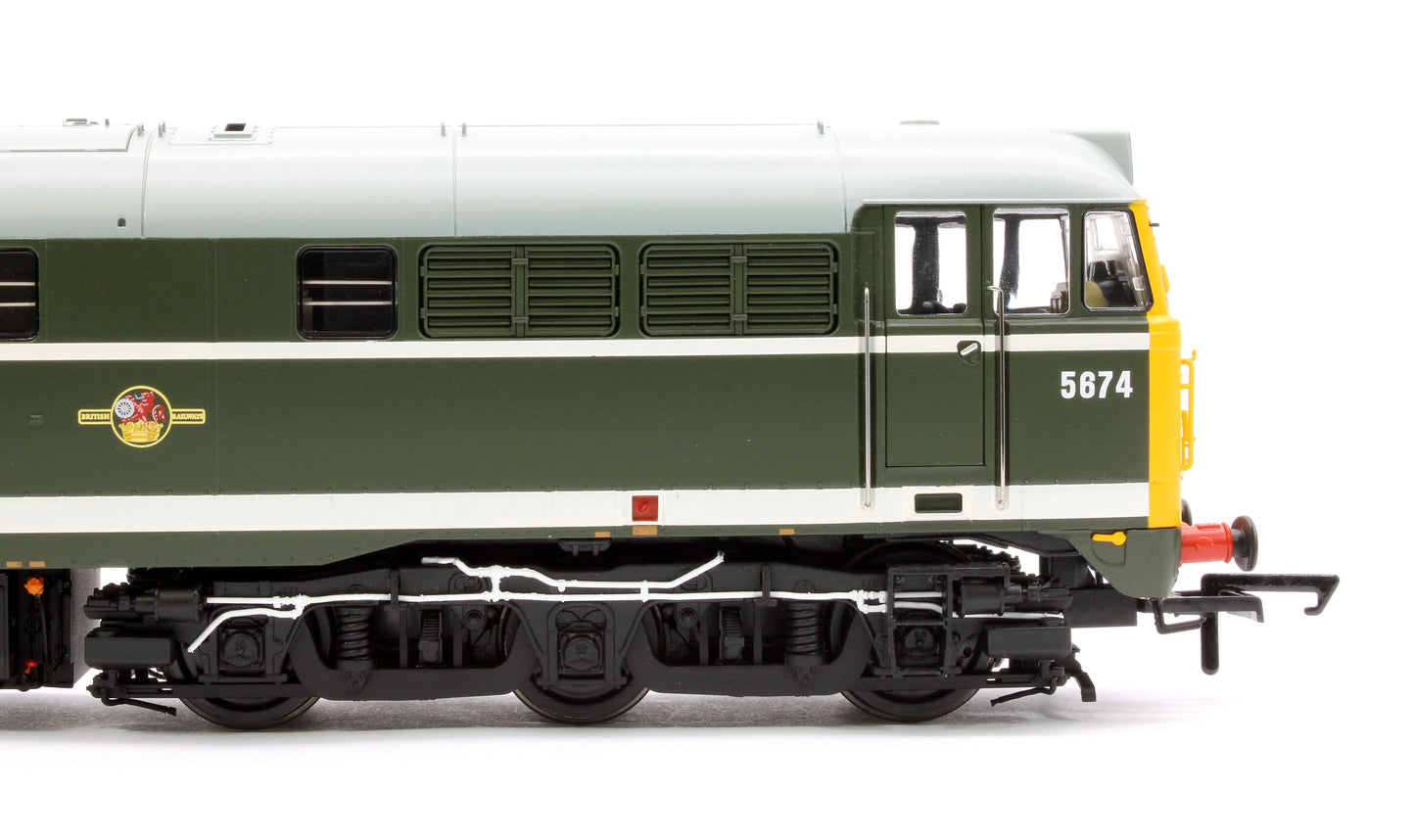Pre-Owned ACC2740-5674DCC Class 31 No.5674 BR Green (full yellow ends, LU trip cock & tabet catcher recess) Diesel Locomotive (DCC Sound)
