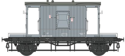 BR 20T Brake Van Diagram 1/506 B951509 BR Grey